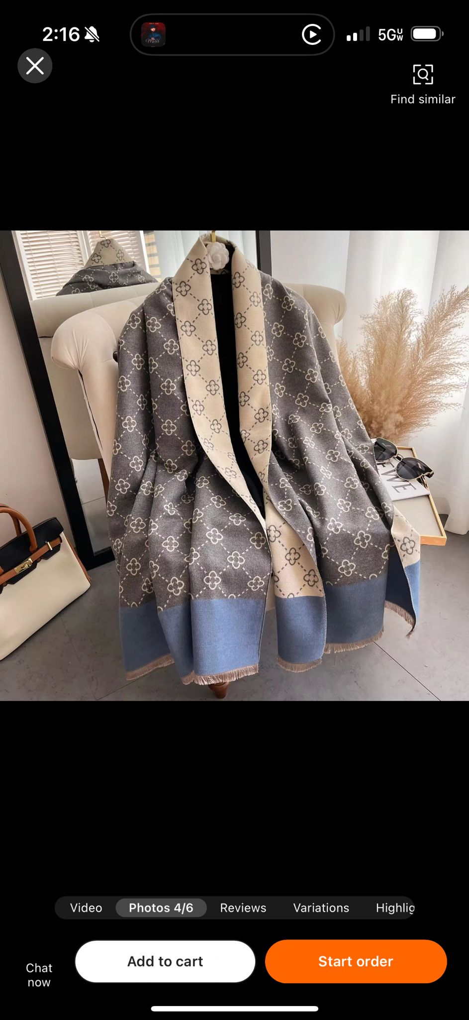 Luxury Brand Designer Scarf Cashmere Double-sided