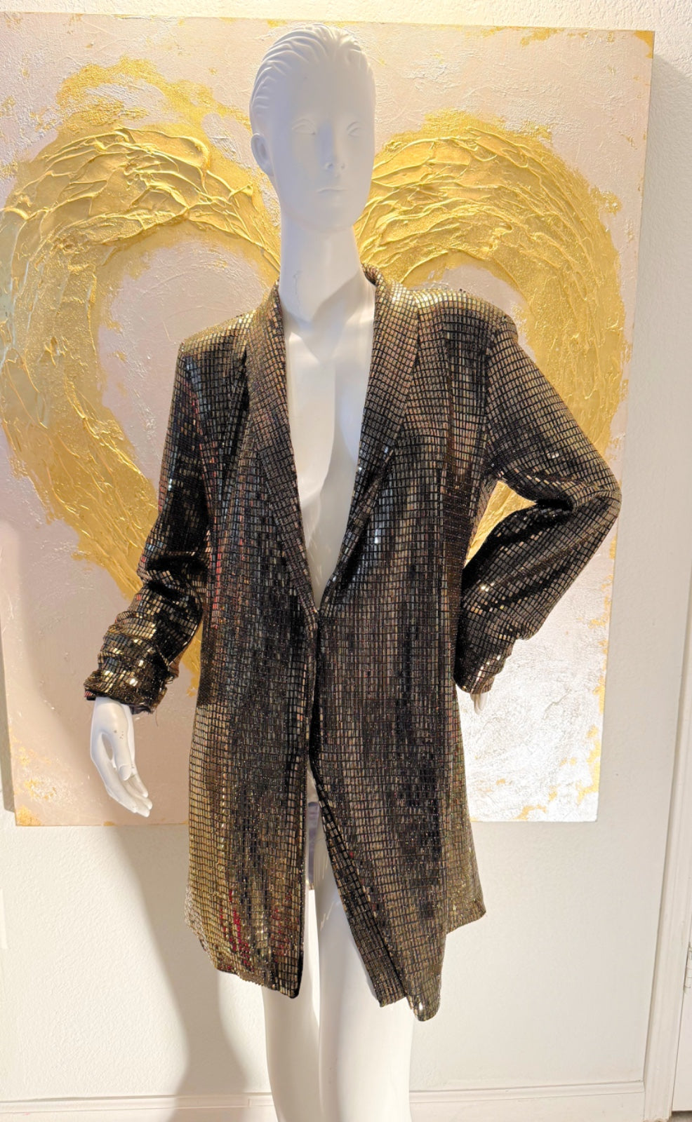 Party seguins gold shimmer jacket