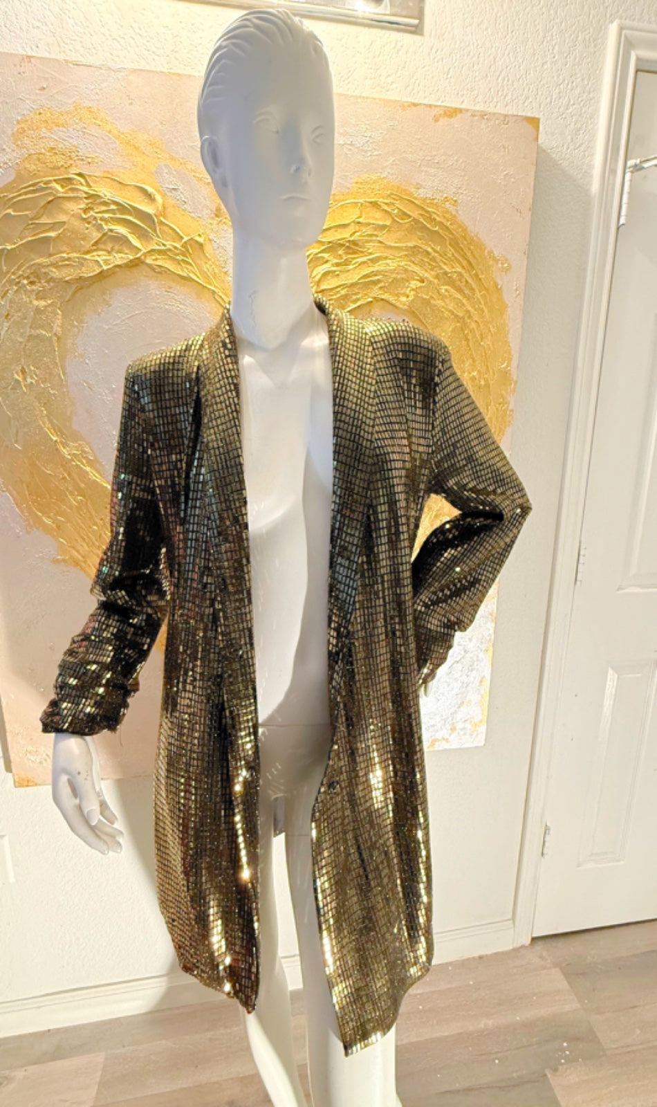 Party seguins gold shimmer jacket