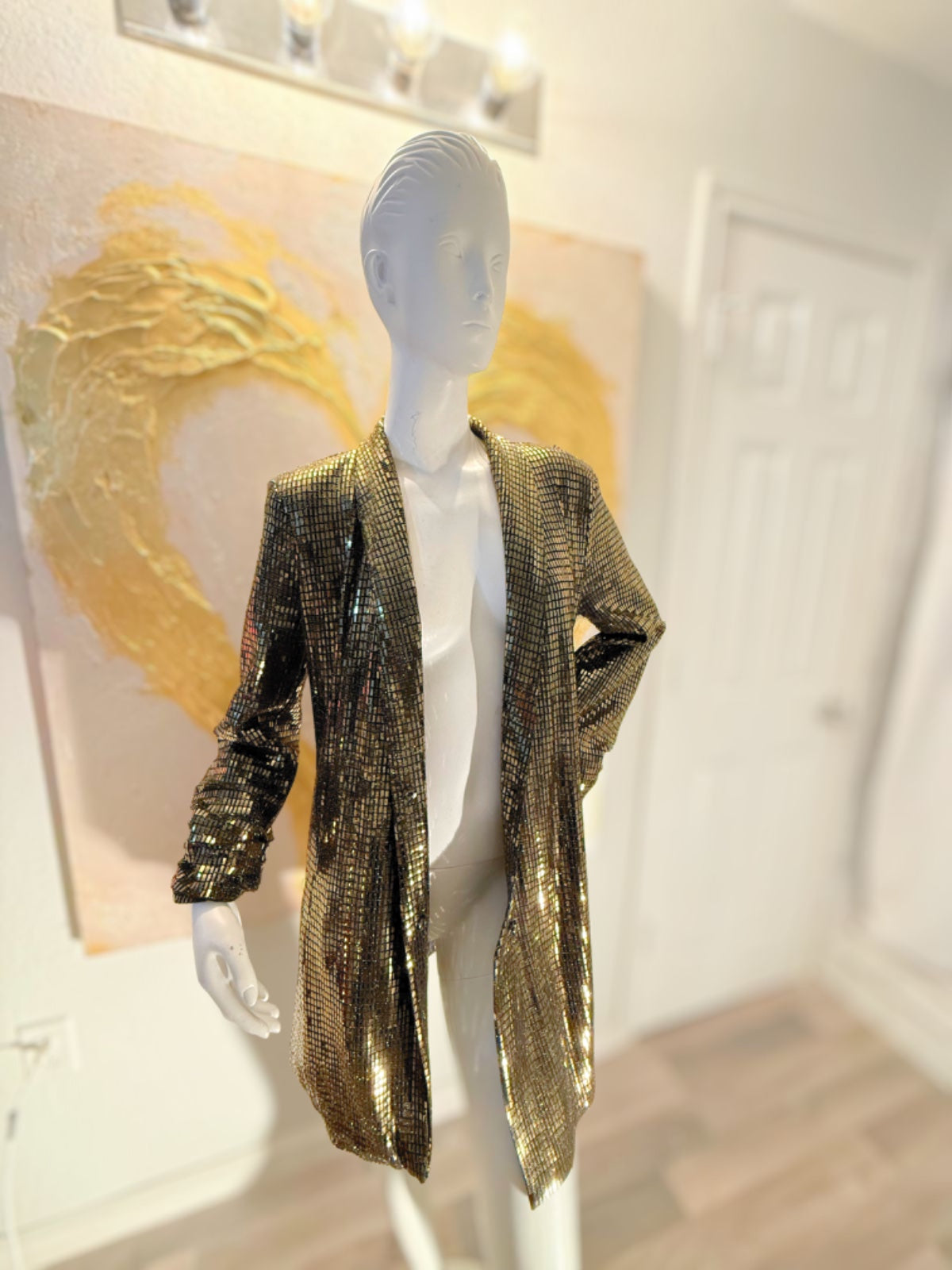 Party seguins gold shimmer jacket